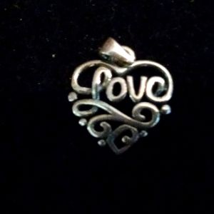 Love Pendant New .925 Sterling Silver